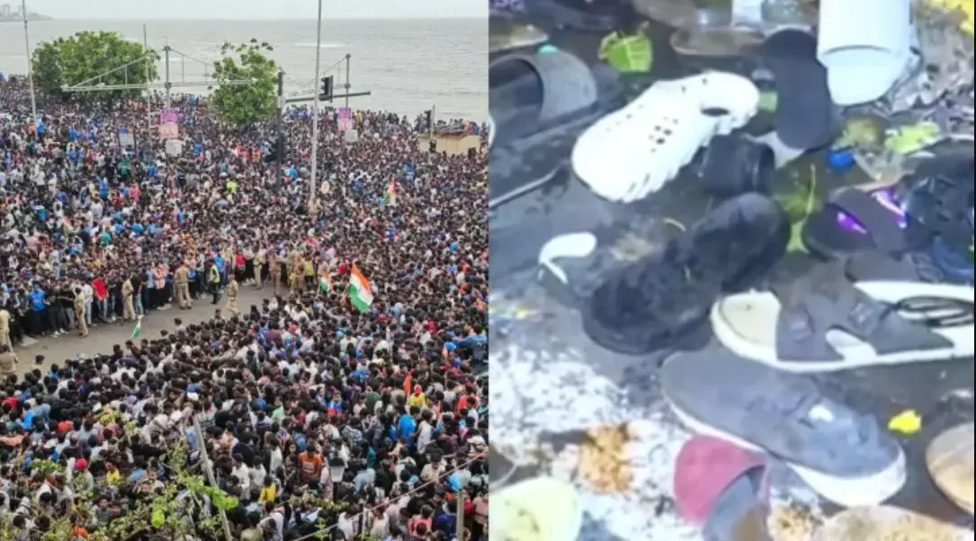 Mumbai Road Show: जश्न के चक्कर में ये क्या कर बैठे फैंस, कोई बेहोश, तो कोई हुआ घायल, अब मरीन ड्राइव का ऐसा है दृश्य