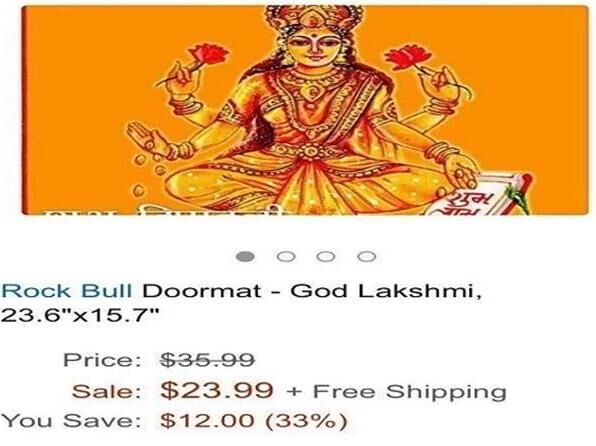 देवी-देवताओं की तस्वीर वाले डोर मैट बेचने पर घिरी अमेजन देवी-देवताओं की तस्वीर वाले डोर मैट बेचने पर घिरी अमेजन