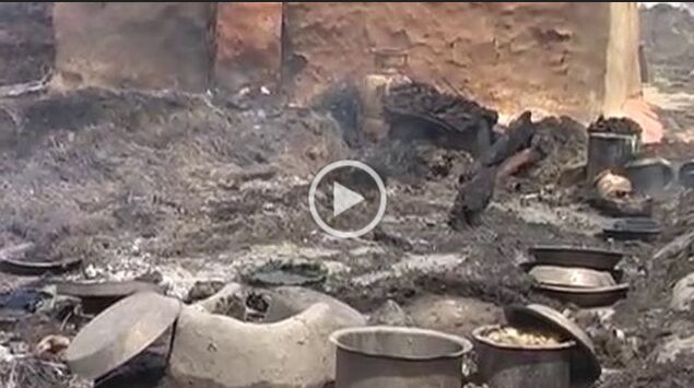सुल्तानपुर में लगी भीषण आग,  दर्जनों घर जले