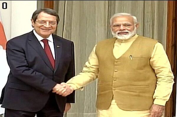 साइप्रस के राष्ट्रपति से मिले PM मोदी, दिया गया गार्ड ऑफ ऑनर