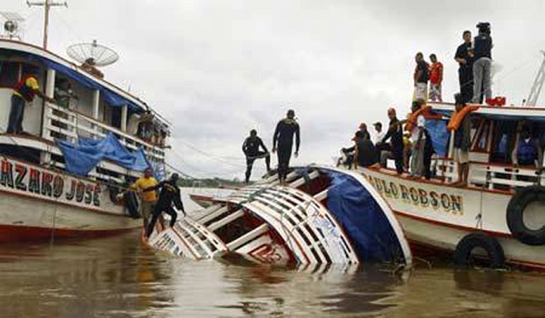 ब्राजील में अलग-अलग स्थानों पर दो नाव डूबने से 43 लोगों की मौत, 5 लापता