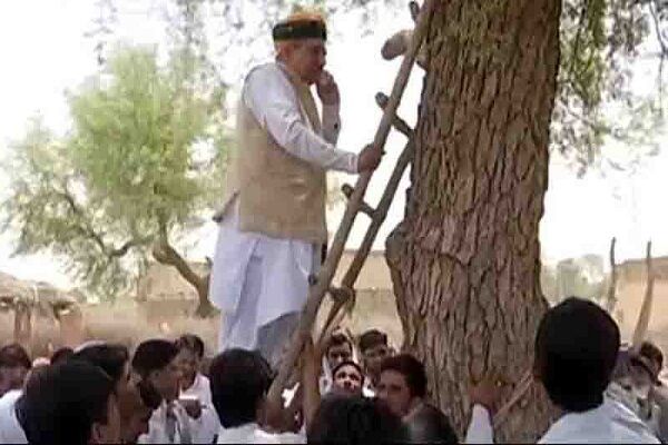 लोगों की शिकायत सुन पेड़ पर चढ़ गए मोदी सरकार के मंत्री, जानें फिर क्या हुआ लोगों की शिकायत सुन पेड़ पर चढ़ गए मोदी सरकार के मंत्री, जानें फिर क्या हुआ