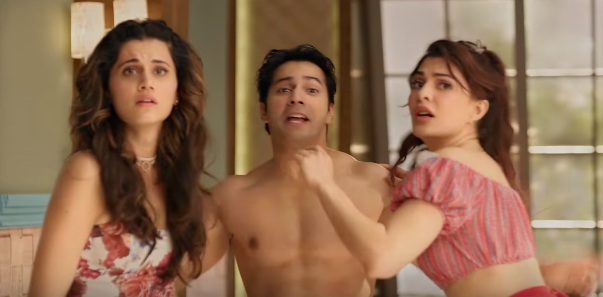 जुड़वा 2 का ट्रेलर लॉन्च: वरुण ने लगाया कॉमेडी का तड़का, तापसी और जैकलीन का दिखा बोल्ड अवतार जुड़वा 2 का ट्रेलर लॉन्च: वरुण ने लगाया कॉमेडी का तड़का, तापसी और जैकलीन का दिखा बोल्ड अवतार