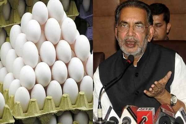 कृषि मंत्री राधामोहन सिंह की कार पर फेंके गए अंडे, दिखाए गए काले झंडे