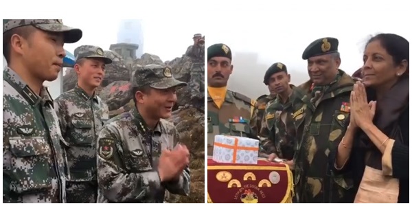 VIDEO : रक्षामंत्री सीतारमण के पहुंचते ही हाथ जोड़कर खड़े हुए चीनी सैनिक!