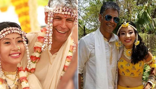 PHOTOS : 52 के मिलिंद सोमन ने 25 साल छोटी गर्लफ्रेंड अंकिता से रचाई शादी
