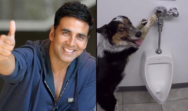 अक्षय कुमार ने तो कुत्ते को भी दे दी Toilet करने की ट्रेनिंग, देखिए- चौंकानें वाला VIDEO