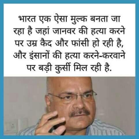 जिस देश में गौहत्या पर फांसी तो इंसान की हत्या पर मिलती है कुर्सी ! जिस देश में गौहत्या पर फांसी तो इंसान की हत्या पर मिलती है कुर्सी !