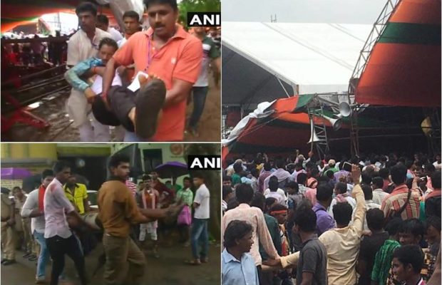 पश्चिम बंगाल में पीएम मोदी की सभा में पंडाल गिरा, 22 लोग घायल