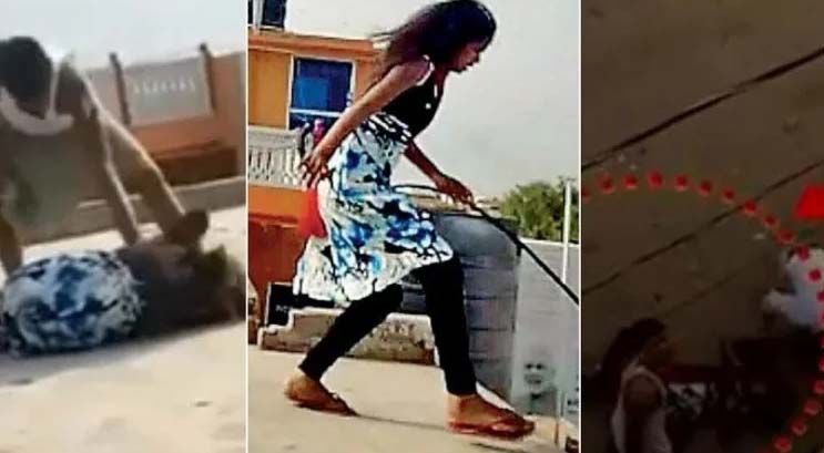 दर्दनाक VIDEO : पिता कर रहा था चप्पल से पिटाई, 12 साल की बेटी छत से कूदी!