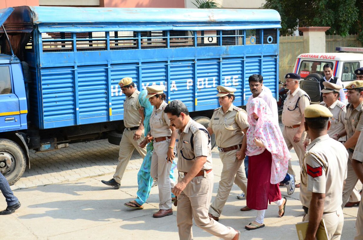 हनीप्रीत को कोर्ट ने 6 दिन की पुलिस रिमांड में भेजा