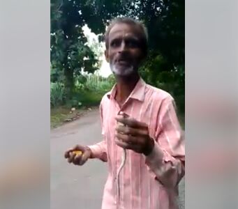 मौत का लाइव वीडियो:सांप से खिलवाड़ करते करते चली गई किसान की जान!