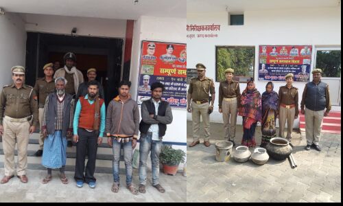 संतकबीरनगर पुलिस ने अवैध शराब समेत कई आरोपियों को किया गिरफ्तार, कई हजार चेकिंग के दौरान वसूला सम्मन शुल्क