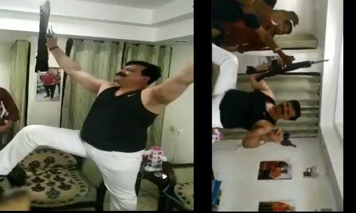 बीजेपी विधायक का तमंचे पर डिस्को का वीडियो हुआ वायरल, देखिये वीडियो