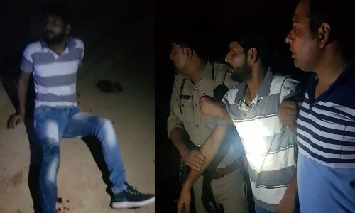 गाजियाबाद:  पुलिस मुठभेड में 25 हजार का इनामी अभियुक्त गिरफ्तार