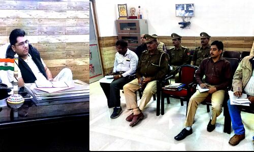 पुलिस अधीक्षक संतकबीरनगर ने की जिले की विभिन्न शाखाओं के कार्यो की समीक्षा, डायल 100 पर दिया जोर