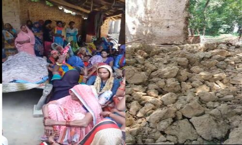 जब कच्ची दीवार गिरने से दबकर एक महिला की हुई मौत ,घर मे मचा कोहराम जब कच्ची दीवार गिरने से दबकर एक महिला की हुई मौत ,घर मे मचा कोहराम