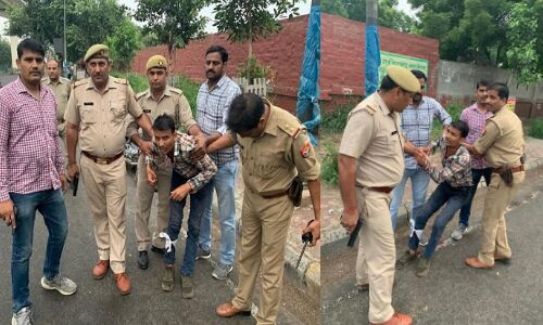 गाजियाबाद में पुलिस मुठभेड़ में 25 हजार का इनामी बदमाश गिरफ्तार