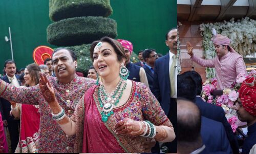 #AkashShlokaWedding : आकाश-श्लोका की शादी में अंबानी परिवार के साथ जुटे दुनिया भर के मेहमान, PHOTOS