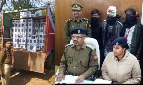 गाजियाबाद पुलिस की बड़ी कामयाबी, 50 लाख कीमत की अवैध शराब बरामद