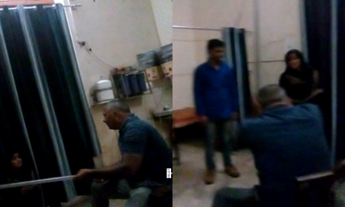 सहारनपुर में सीओ जीआरपी ने थाने में युवक-युवती को डंडों से पीटा, वीडियो वायरल सहारनपुर में सीओ जीआरपी ने थाने में युवक-युवती को डंडों से पीटा, वीडियो वायरल