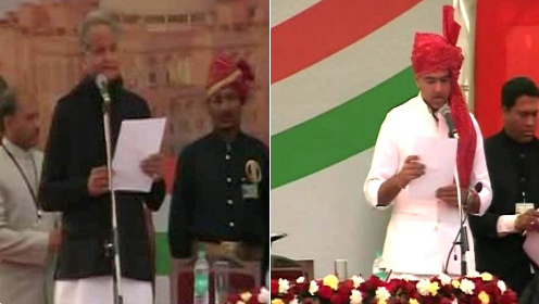 राजस्थान LIVE: अशोक गहलोत ने मुख्यमंत्री और सचिन पायलट ने उप-मुख्यमंत्री पद की ली शपथ राजस्थान LIVE: अशोक गहलोत ने मुख्यमंत्री और सचिन पायलट ने उप-मुख्यमंत्री पद की ली शपथ