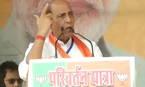 ढाई साल में हमारे पीएम या मंत्री पर कोई माई का लाल कोई भ्रष्टाचार का आरोप लगा कर दिखाए - राजनाथ सिंह