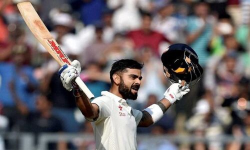 मुंबई टेस्ट: विराट कोहली ने लगाया दोहरा शतक, टेस्ट मैचों में तीसरा दोहरा शतक बनाने वाले पहले इंडियन खिलाड़ी, स्कोर- 579/7 मुंबई टेस्ट: विराट कोहली ने लगाया दोहरा शतक, टेस्ट मैचों में तीसरा दोहरा शतक बनाने वाले पहले इंडियन खिलाड़ी, स्कोर- 579/7