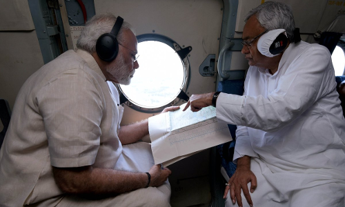 बिहार की बाढ़ का पीएम मोदी ने लिया जायजा, 500 करोड़ देने का किया एलान