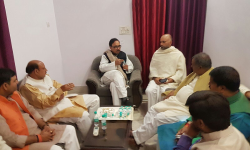 भाजपा के प्रदेश अध्यक्ष समेत कई सांसद पहुचे कपसेठी हाऊस