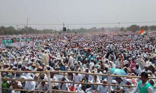 मुस्लिम संगठनों के आह्वान पर दीन बचाओ-देश बचाओ रैली में उमड़ा जन-सैलाब