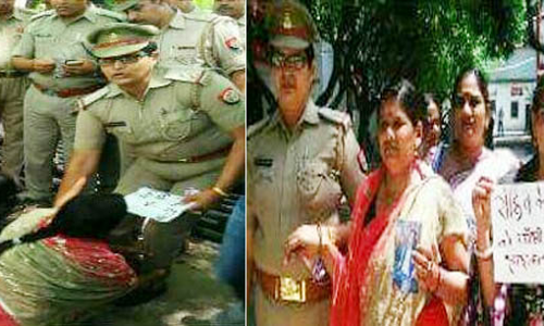 युवक के क़ातिलों की गिरफ़्तारी को एसपी दफ़्तर पर लहराई खून से लिखी तख़्ती!