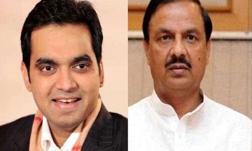 #UPElection2017 : महेश शर्मा ने पंकज सिंह के साथ किया मतदान