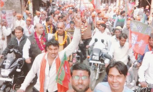 शिकोहाबाद विधानसभा क्षेत्र से भाजपा प्रत्याशी डॉ. मुकेश वर्मा का एतिहासिक रोड़ शो