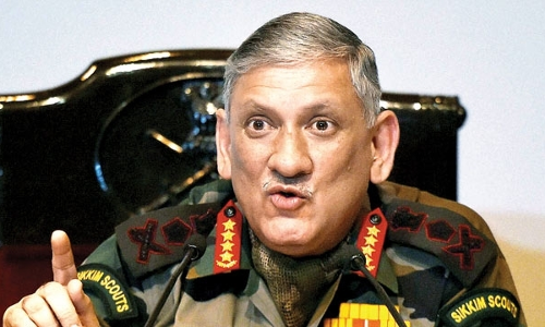 कश्मीर में पत्थरबाजी पर सेना प्रमुख बिपिन रावत का बड़ा बयान