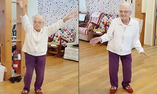 OMG! 101 साल की बुजुर्ग महिला ने किया शानदार डांस, वायरल हुआ वीडियो