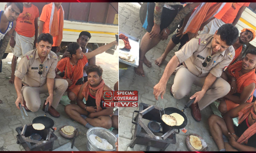 कांवरियों को मुस्लिम दरोगा ने खुद रोटी सेक कर पेश की गंगा जमुनी तहजीब की मिसाल