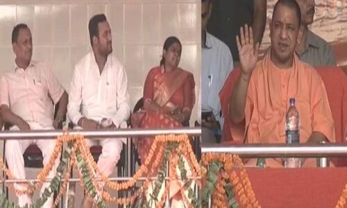 योगी के मंच पर अमनमणि बने चर्चा का विषय, योगी का ऐलान अपराधी प्रदेश छोड़ दें!
