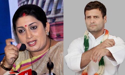कांग्रेस ने बलात्कारियो का साथ देने वालो से किया गठबंधन :स्मृति ईरानी