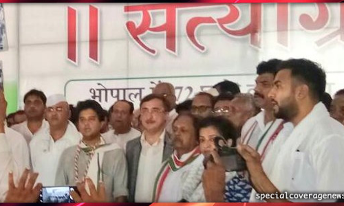 ज्योतिरादित्य सिंधिया का सत्याग्रह शुरू, बोले- प्रदेश के माथे पर कलंक है मंदसौर गोलीकांड