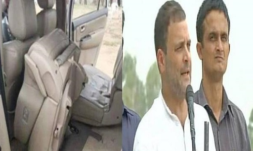 गुजरात: राहुल गांधी की गाड़ी पर पथराव, विरोध में कांग्रेस करेगी पूरे राज्य में प्रदर्शन