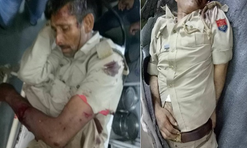 रोडवेज बस ने पुलिस जीप को रौंदा, दो पुलिसकर्मियों की मौत