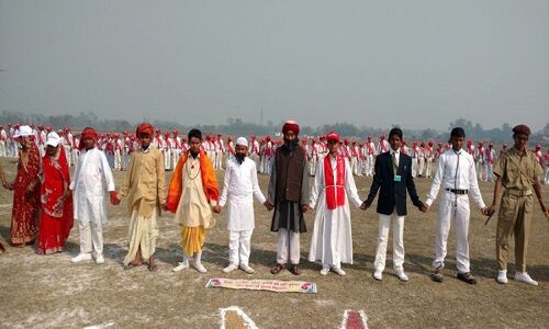 पटना : शराबबंदी के समर्थन में विश्व की सबसे लंबी मानव श्रृंखला