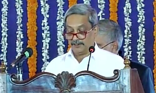 चौथी बार गोवा के मुख्यमंत्री बने मनोहर परिर्कर