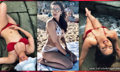 एक्ट्रैस शमा सिकंदर ने रैड बिकिनी पहन ढाया कहर, बीच किनारे बिखेरा अपने हुस्न का जलवा