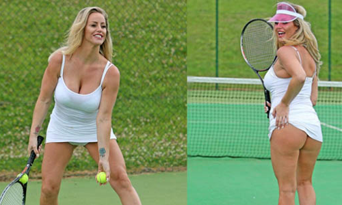 जानिए, टेनिस कोर्ट पर आखिर इस मॉडल ने क्यों उठा दी अपनी स्कर्ट