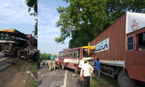 अयोध्या में राष्ट्रीय राजमार्ग हुई भीषण दुर्घटना,आधा दर्जन लोग घायल,दो की हालत गम्भीर