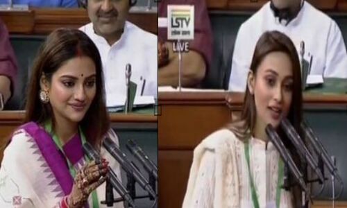 टीएमसी सांसद नुसरत और मिमी ने आज ली शपथ टीएमसी सांसद नुसरत और मिमी ने आज ली शपथ