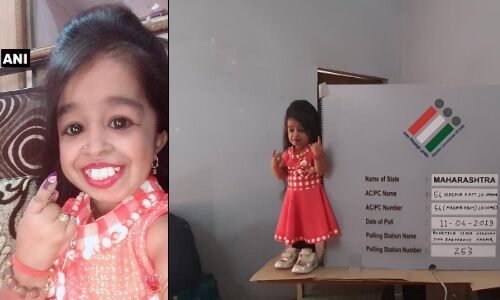 दुनिया की सबसे छोटी महिला ज्योति अमगे ने डाला वोट, लोगों को दिया ये खास Message