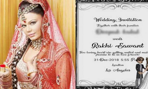 राखी सावंत ने शेयर किया अपनी शादी का कार्ड, जानिए कौन है दूल्हा?